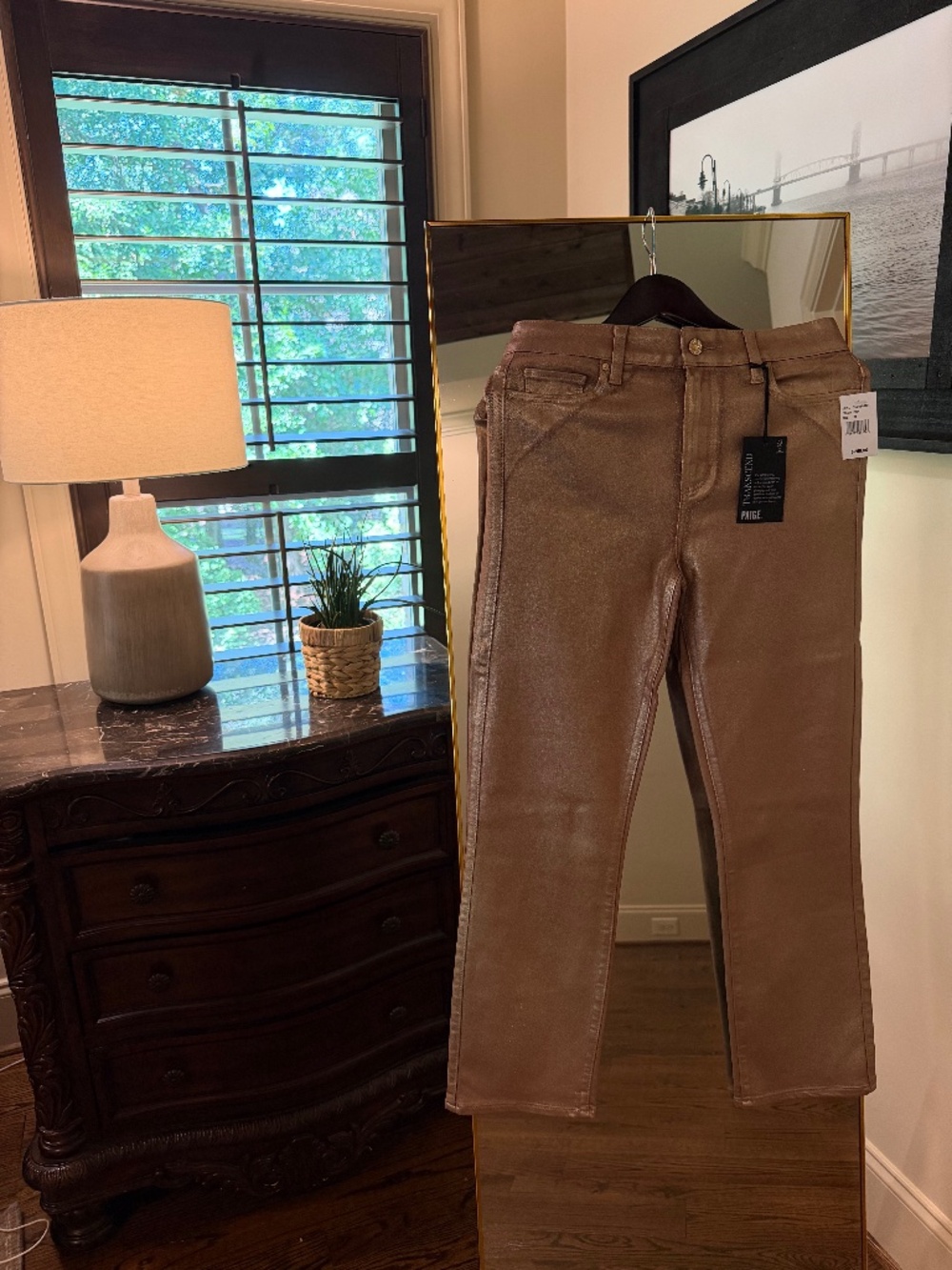 Brand new with tags pink shimmer Paige jeans